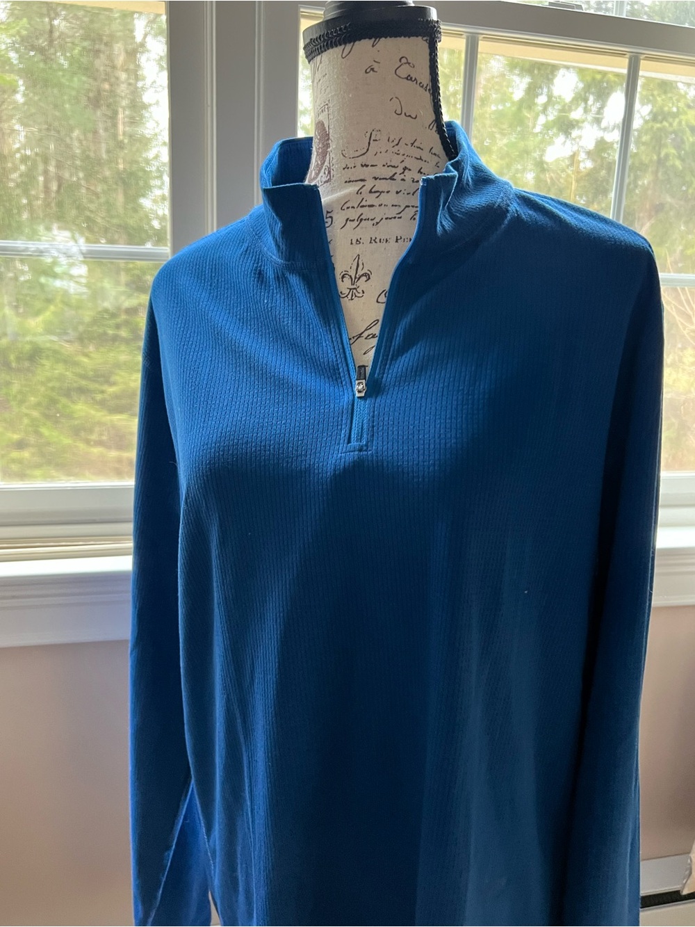 J. Crew Performance Long Sleeve Pullover in Royal Blue men large NWT